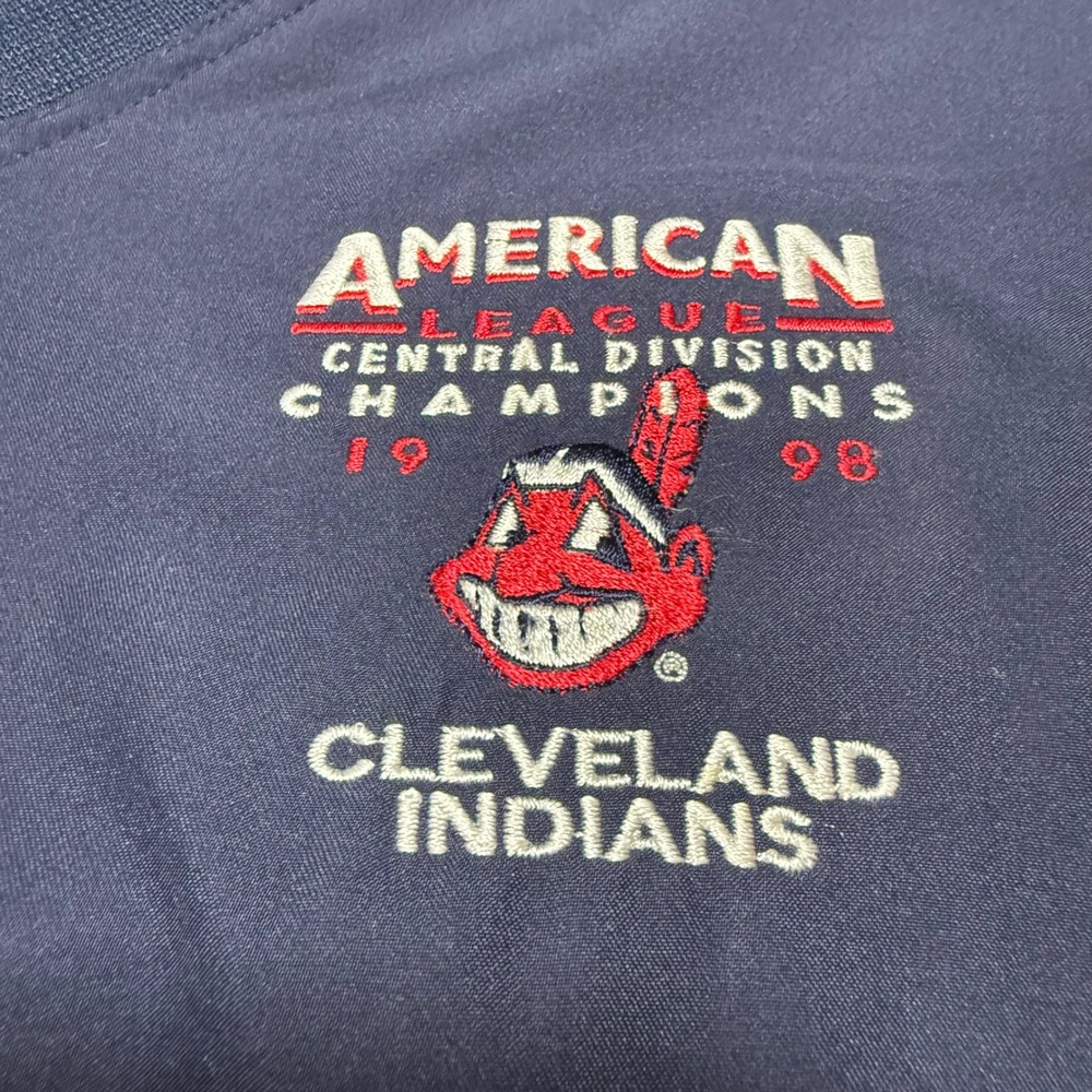 Antigua Vintage 1997 Cleveland Indians Mens 2X Navy 1998 AL Central Champions